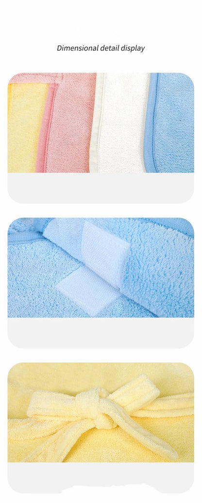 Pet Dog or Cat Towels Bathrobes With Cap Soft Drying Bath Pet For Cat Hoodies Puppy
