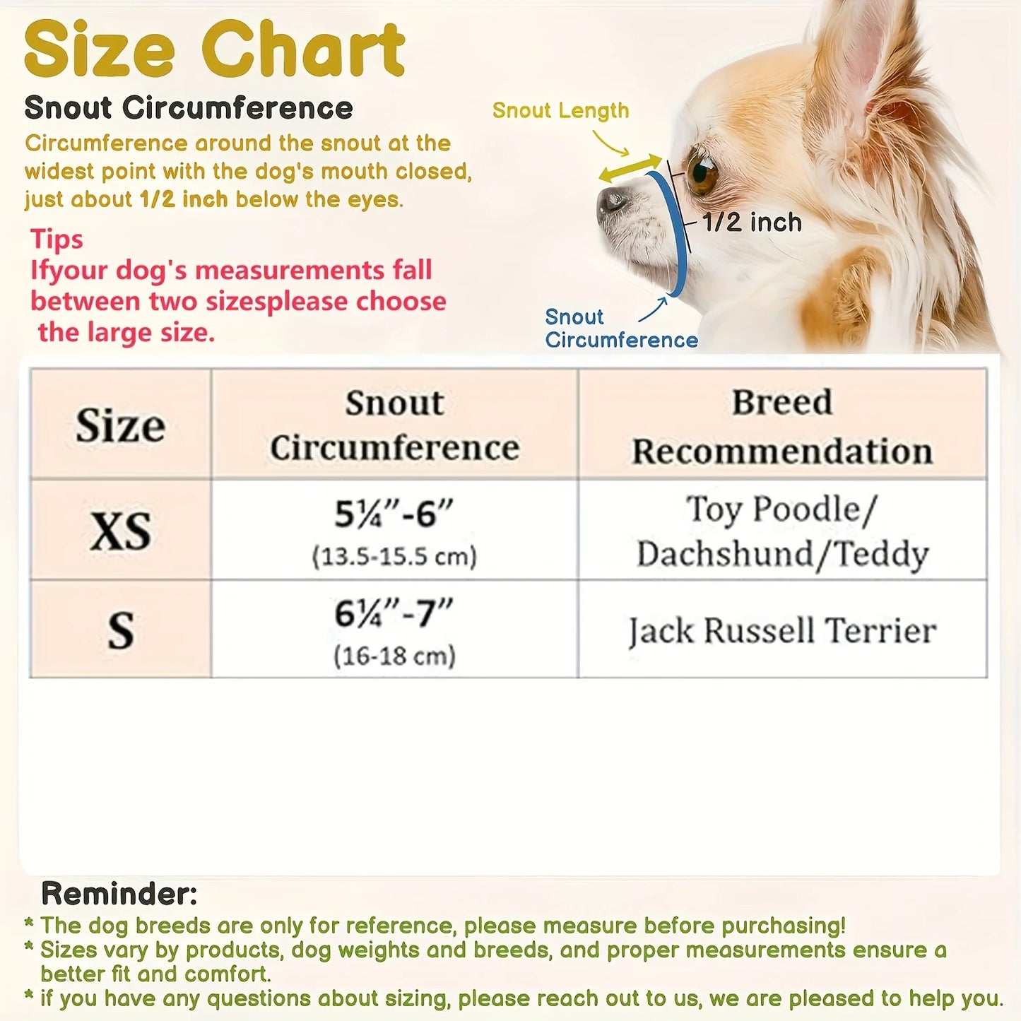 Mesh Muzzle For Short Snout And Small - Medium Dogs, Anti-Biting