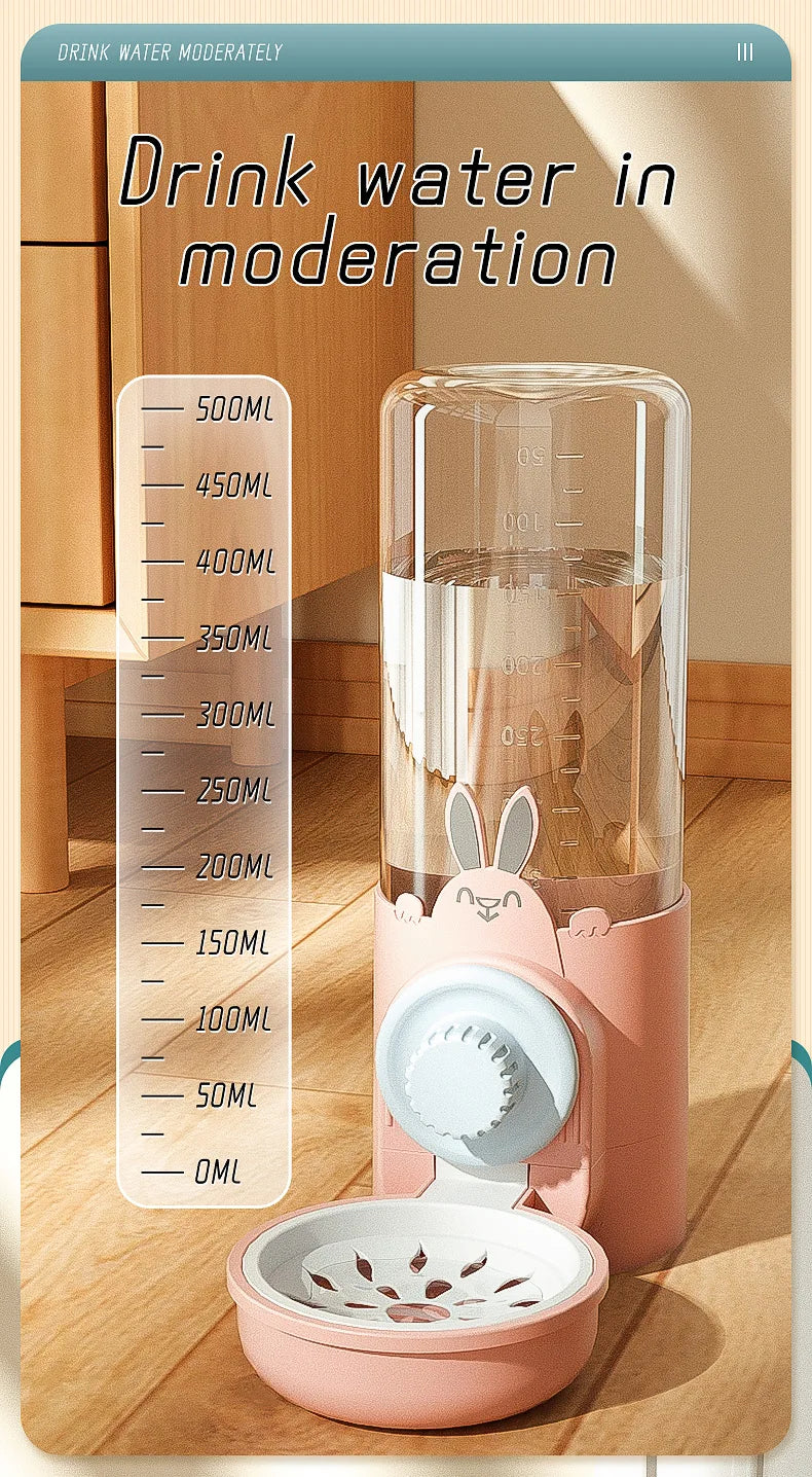 Automatic Pet Bowls Cage Hanging Feeder Dog Water Bottle Food Container Dispenser Bowl for Puppy or Cats