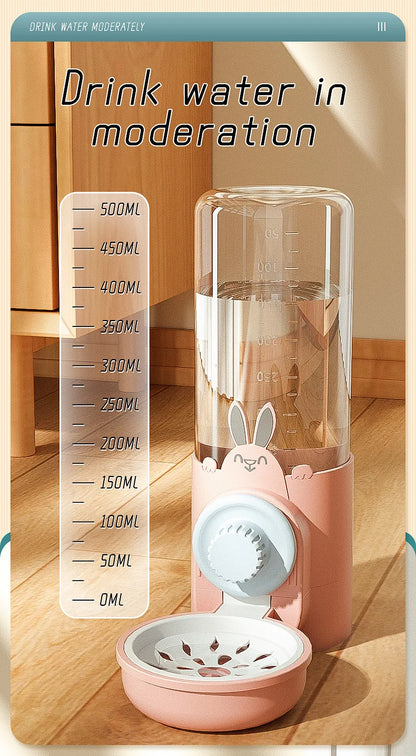 Automatic Pet Bowls Cage Hanging Feeder Dog Water Bottle Food Container Dispenser Bowl for Puppy or Cats