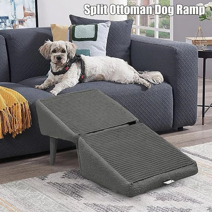 Split type small dog ramp, multifunctional lightweight folding pet ramp sofa staircase, 13.8 inch high dog chair bed, sofa, pet