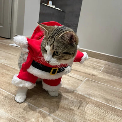 Cute Dog Santa Claus Outfit Christmas Costume for Small Dogs & Cats