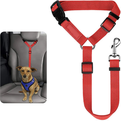 1pc Pet Dog And Cat Seat Belt, Car Headrest Restraint, Adjustable Safety Rope