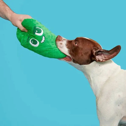 Big Dill Bill Pickle Dog Toy - Green Packed With Fluff