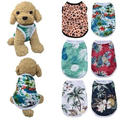Summer Clothes Breathable Vest For Small Dogs & Cats Costume, Beach Style Fashion T-shirt