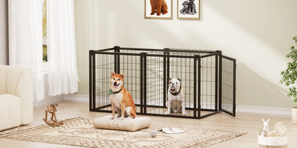 Dog Kennel for Small & Medium Dogs, with Top, Black, 47.2"L x 22"W x 24"H.