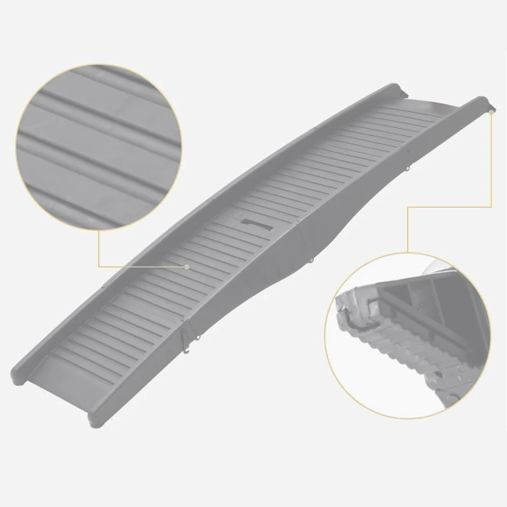 Folding Portable Pet Stair Ramp Non-Slip Rug Surface Dog SUV & Truck Ramp 59x15.8 Inch
