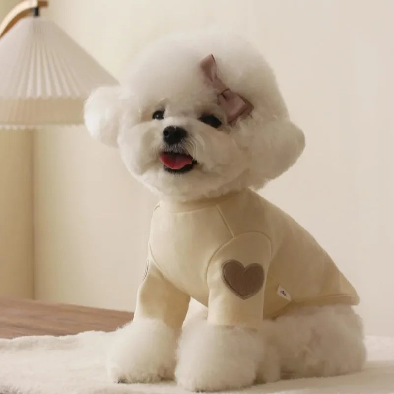 Love Winter Warm Pet Dog Clothes, Base Shirt Cute Teddy Bear