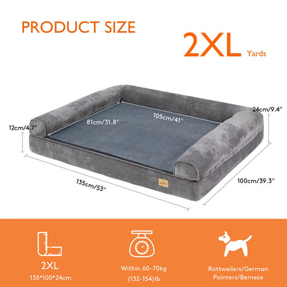 Large Dog Bed, Extra Large Orthopedic Pet Mattress Couch, Removable Washable Cover Soft Sponge Foam
