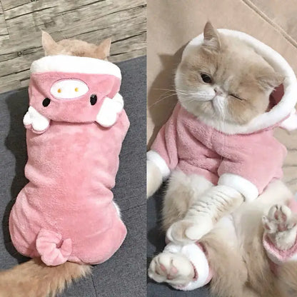 Soft Warm Fleece Dogs Jumpsuits/Hoodies Pet Clothing for Small Dogs or Cats