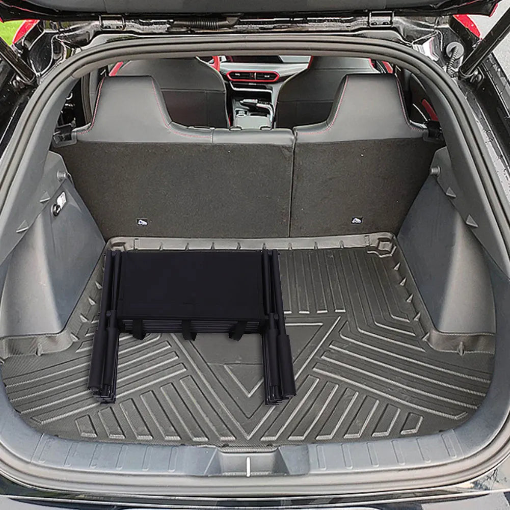 4 Steps Pet Ladder Ramp Foldable Nonslip Surface Lightweight Sturdy Portable Folding Pet Stairs Rubber for Car, Home Indoor Outdo