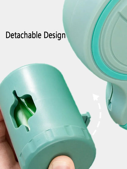 Dog Leash With Led Lights and Garbage Bag Retractable Nylon 5M Traction Rope Belt,Durable