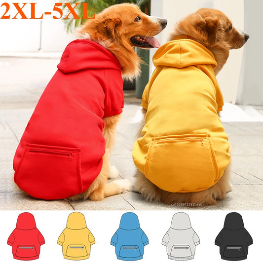 Big Dog Pet Hoodies Clothes 2XL-5XL for Medium Large Labrador Golden Retriever Shepherd Husky Autumn Winter Warm Pet Clothing