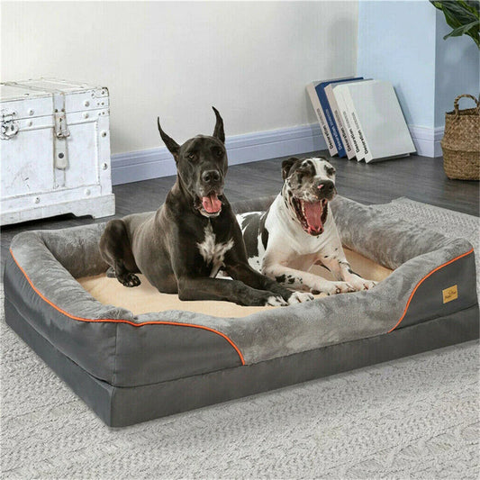 Large Orthopedic Dog Bed, Memory Foam, Pet Sofa Couch, Waterproof, Removable Cover