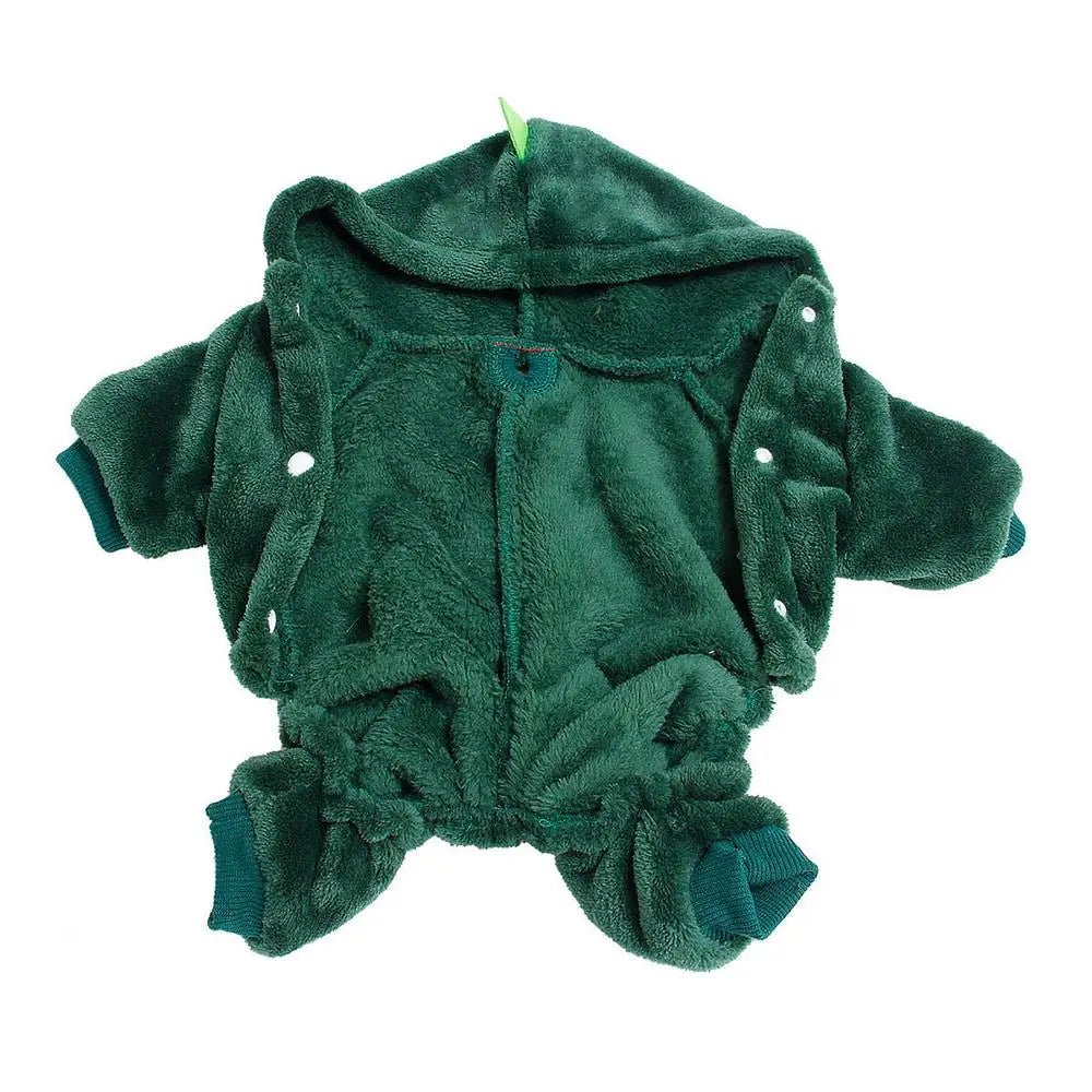 Dog Dinosaur Design Costume or Cat Dog Dinosaur Hoodies Soft And Warm