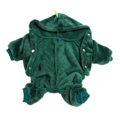 Dog Dinosaur Design Costume or Cat Dog Dinosaur Hoodies Soft And Warm