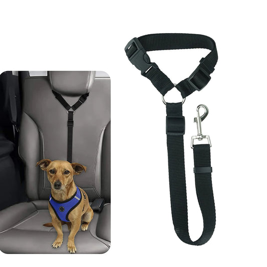 1pc Pet Dog And Cat Seat Belt, Car Headrest Restraint, Adjustable Safety Rope