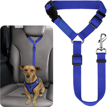 1pc Pet Dog And Cat Seat Belt, Car Headrest Restraint, Adjustable Safety Rope