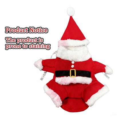 Cute Dog Santa Claus Outfit Christmas Costume for Small Dogs & Cats