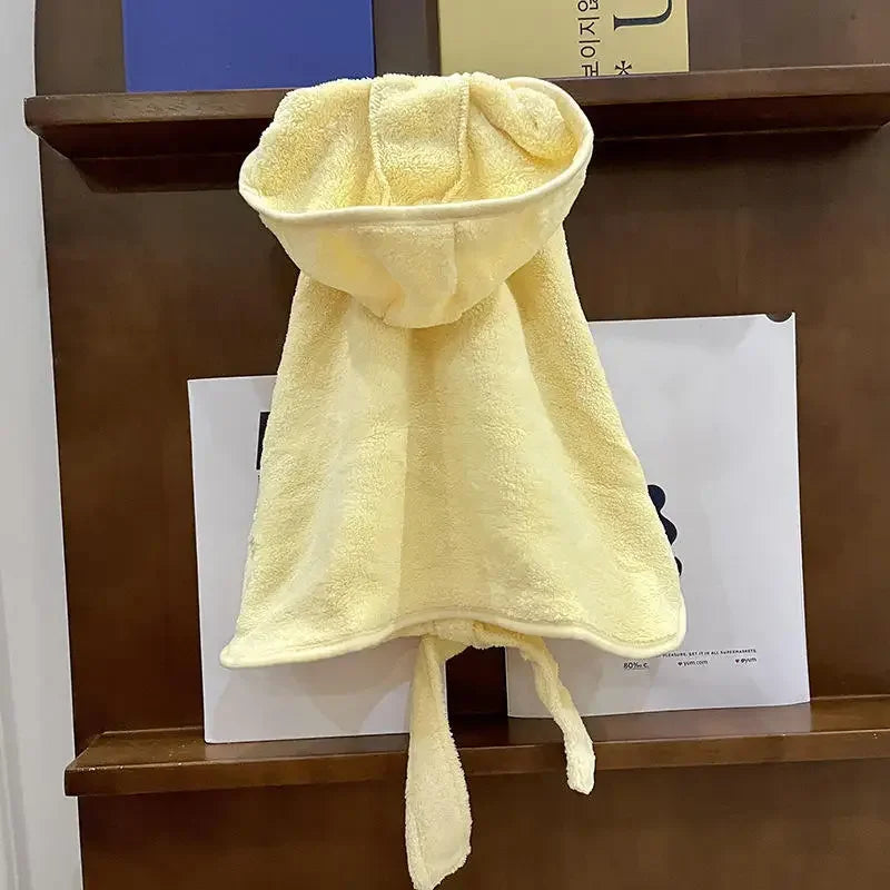 Pet Dog or Cat Towels Bathrobes With Cap Soft Drying Bath Pet For Cat Hoodies Puppy
