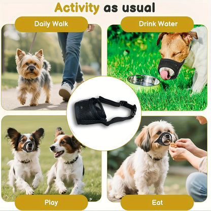 Mesh Muzzle For Short Snout And Small - Medium Dogs, Anti-Biting