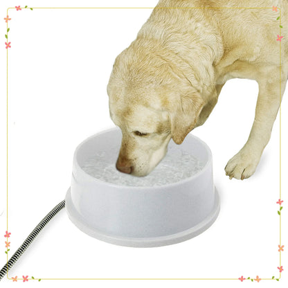 Outdoor Heated Cat & Dog Water Bowl, Granite, 1.5 Gallons