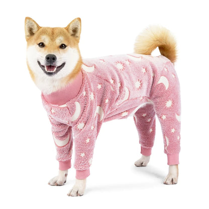 Warm Fleece Puppy Dog Pajamas Pet Overalls Costumes For Small - Large Dogs