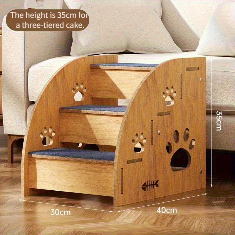 Dog ladder, detachable, with non-slip base. Suitable for small and medium-sized dogs, can be used indoors and outdoors.