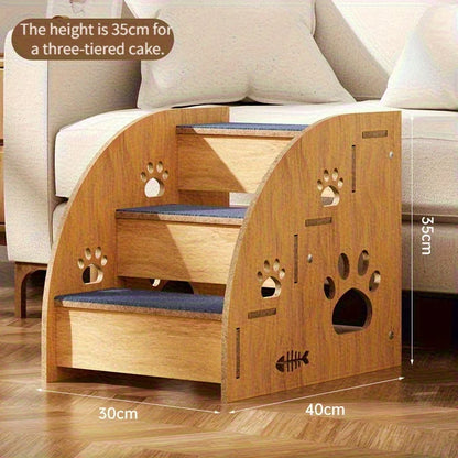 Dog ladder, detachable, with non-slip base. Suitable for small and medium-sized dogs, can be used indoors and outdoors.