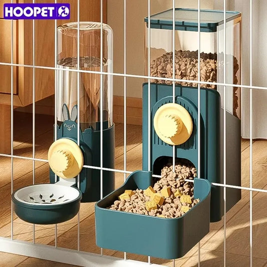 Automatic Pet Bowls Cage Hanging Feeder Dog Water Bottle Food Container Dispenser Bowl for Puppy or Cats
