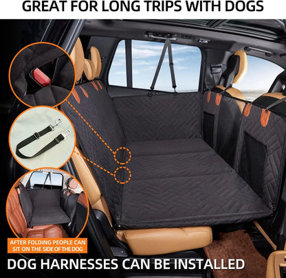 Back Seat Extender,Dog Seat Cover for Back Seat,Hard Bottom Car Seat Cover