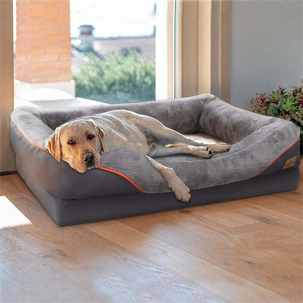 Large Orthopedic Dog Bed, Memory Foam, Pet Sofa Couch, Waterproof, Removable Cover