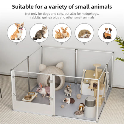 1Pc Large Acrylic Dog Playpen Cage  with Waterproof Fertility Pad