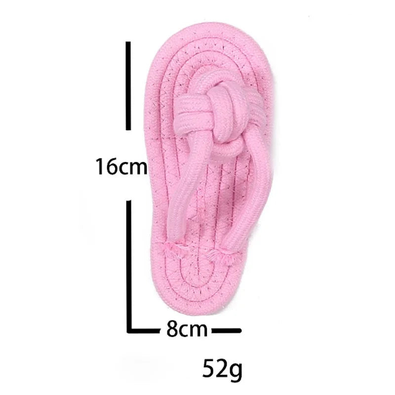 Pet Cotton Rope Slipper Knot Toy For Dogs, Interactive Chew Toy, Teeth Cleaner