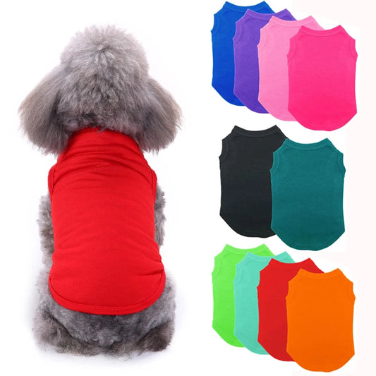 Dog Shirt Clothes, Spring Summer T Shirt Apparel Soft Blank Shirts Clothes For Extra Small -  Extra Large Size Dogs