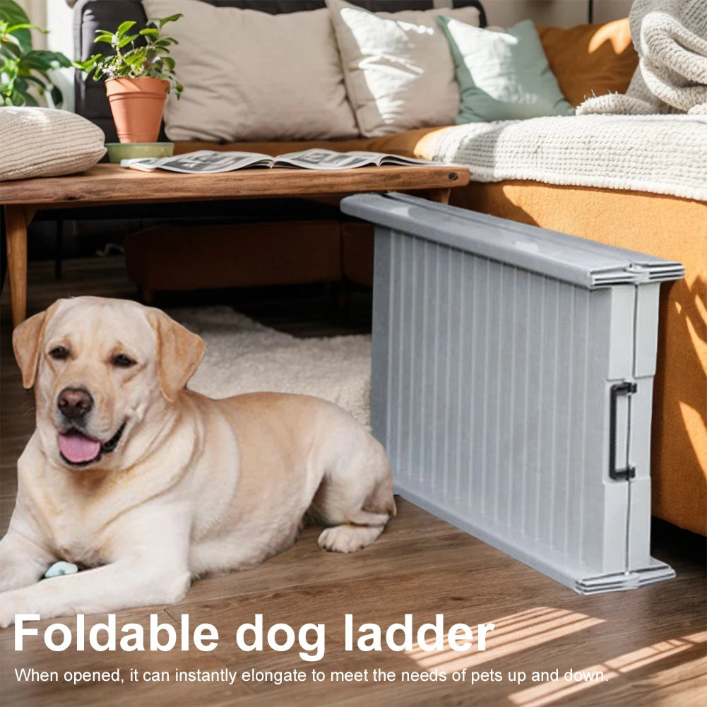 Folding Portable Pet Stair Ramp Non-Slip Rug Surface Dog SUV & Truck Ramp 59x15.8 Inch