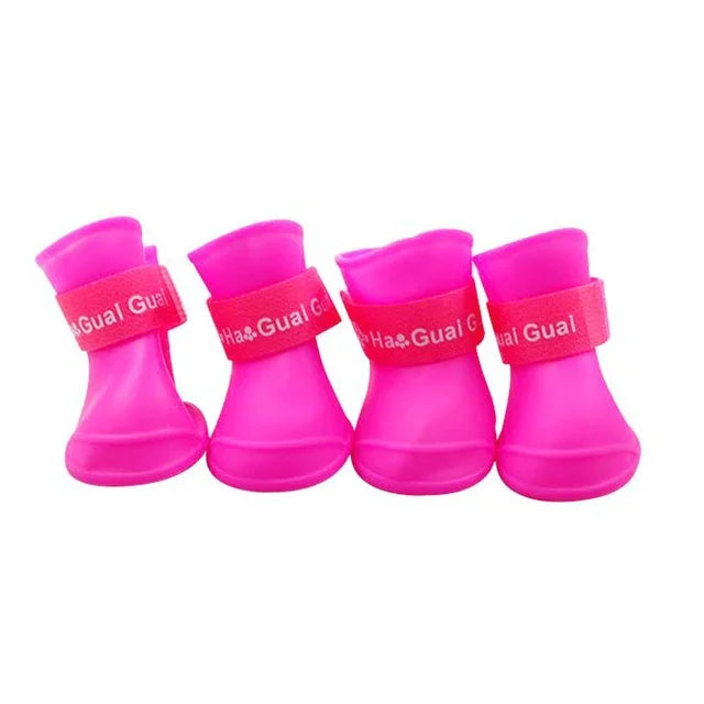 Pet Dog Rainshoes Waterproof Silicone Dog Shoes Anti-skid Boots For Small, Medium & Large Dogs or Cats