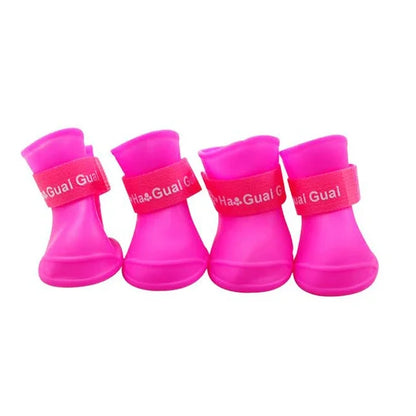 Pet Dog Rainshoes Waterproof Silicone Dog Shoes Anti-skid Boots For Small, Medium & Large Dogs or Cats
