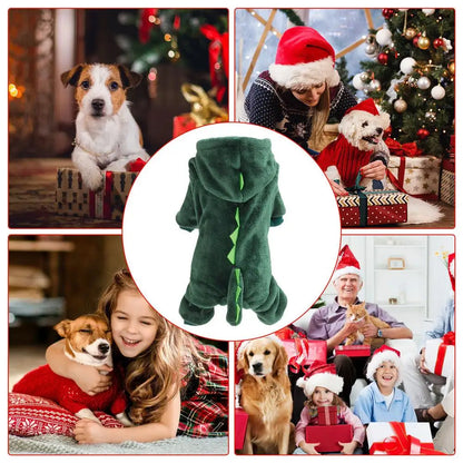 Dog Dinosaur Design Costume or Cat Dog Dinosaur Hoodies Soft And Warm