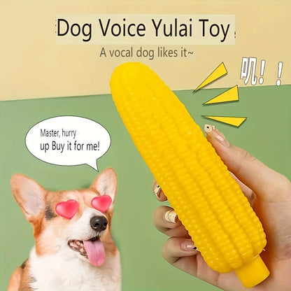 Indestructible Dog Chew Toy, Heavy-Duty Rubber Bone, Corn Grain Texture, Dental Care