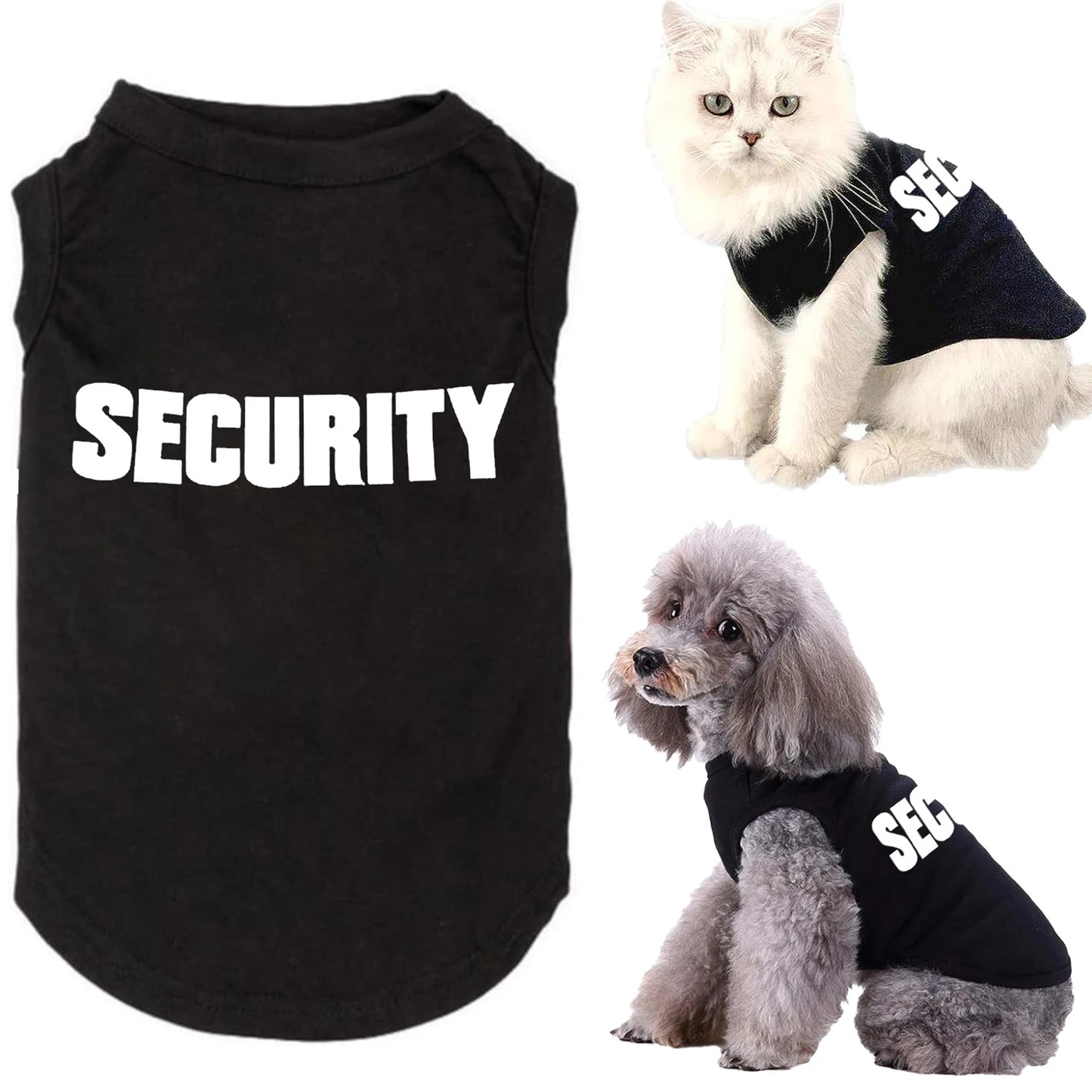 "Security" Clothing for Dogs Summer Pet Clothes Vest for Dogs or Cats, Low Price Pets T-shirt Costume