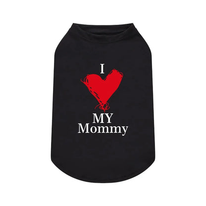 Letter pattern pet T-shirt, daily sportswear, suitable for cats and dogs to wear indoors for leisure walks and vacations