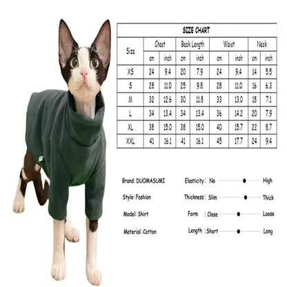 Cat Clothes, Soft Cotton Winter Cat Outfit