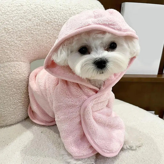 Pet Dog or Cat Towels Bathrobes With Cap Soft Drying Bath Pet For Cat Hoodies Puppy