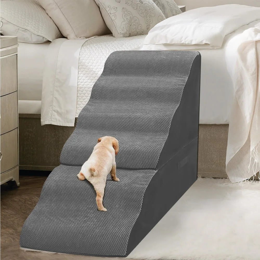 Dog Stairs for High Beds 30-36 inches Tall, 6-Step Pet Stairs/Steps for Small Large Dogs