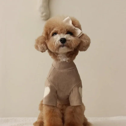 Love Winter Warm Pet Dog Clothes, Base Shirt Cute Teddy Bear