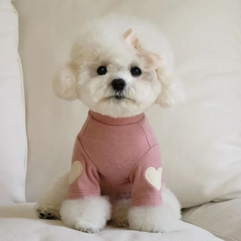 Love Winter Warm Pet Dog Clothes, Base Shirt Cute Teddy Bear