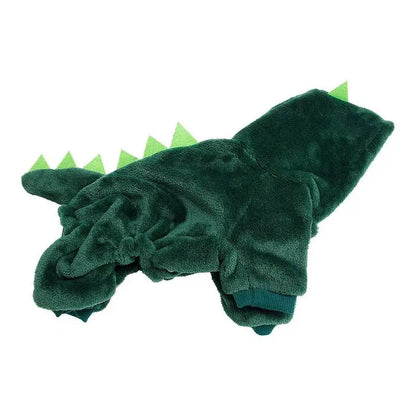 Dog Dinosaur Design Costume or Cat Dog Dinosaur Hoodies Soft And Warm