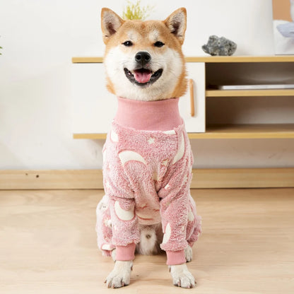 Warm Fleece Puppy Dog Pajamas Pet Overalls Costumes For Small - Large Dogs