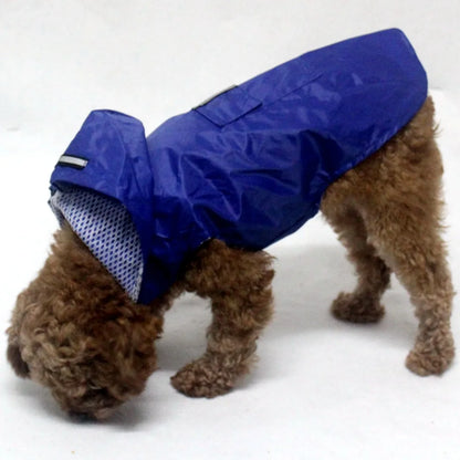 Dog Raincoat Waterproof Hoodie Jacket Rain Poncho Pet Rainwear with Reflective Stripe Outdoor Dogs